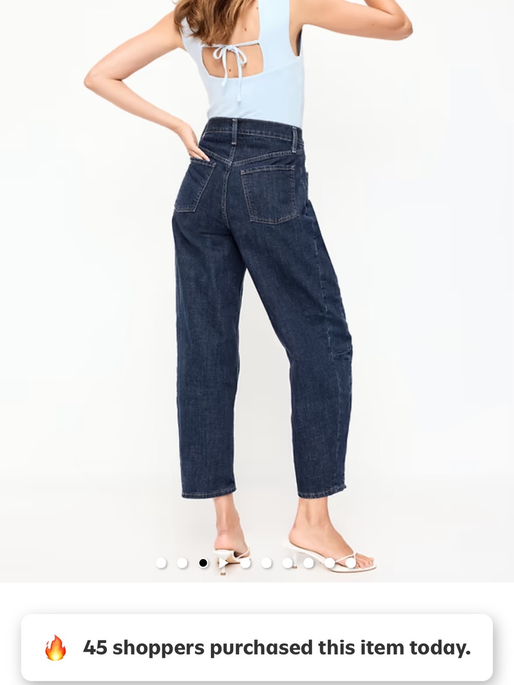 Old Navy Dark Indigo Boyfriend Jeans - Picture 2 of 5